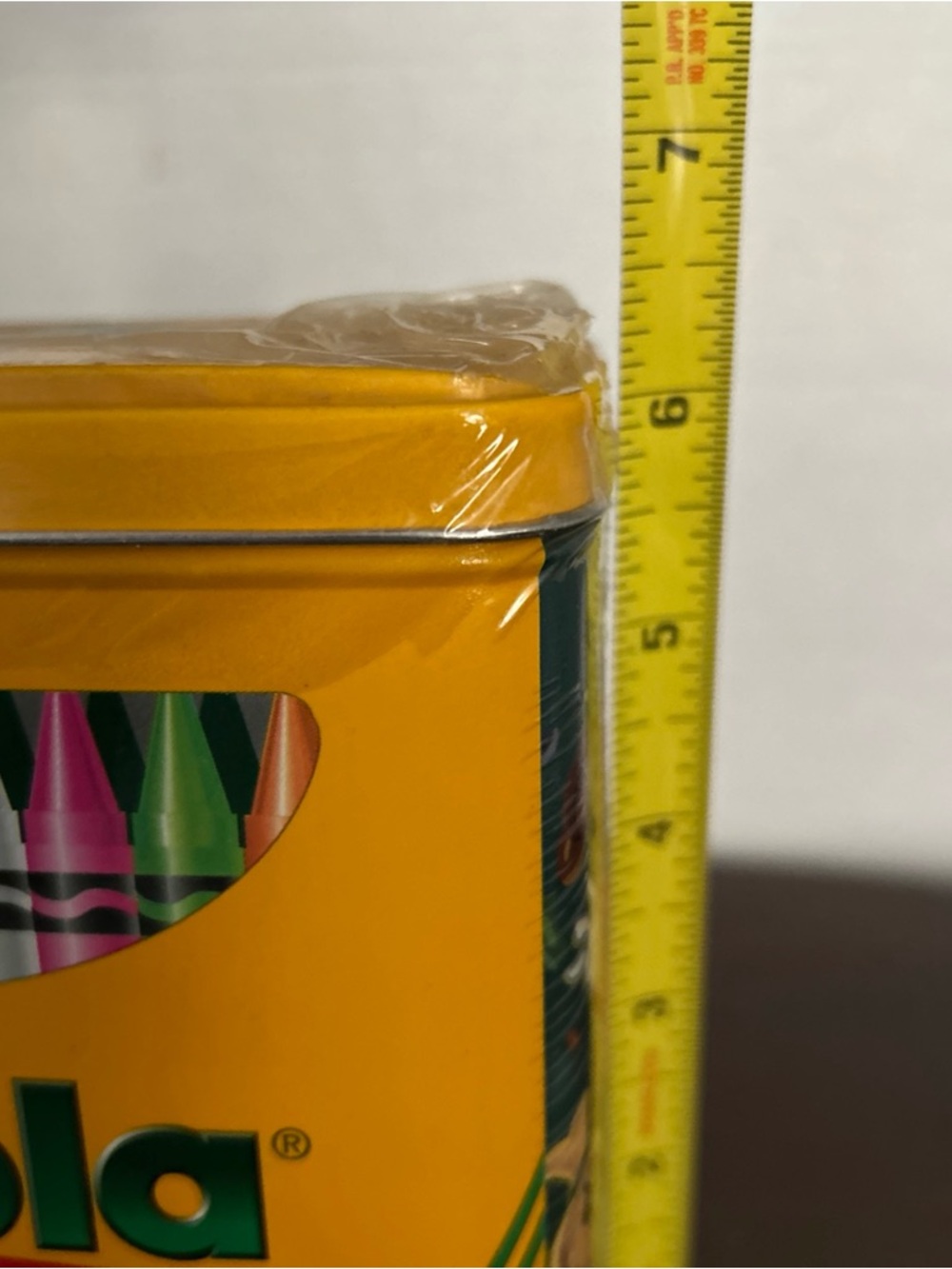 Crayola Vtg Yellow Tin with Blue Sealed Special Edition - Picture 6 of 6